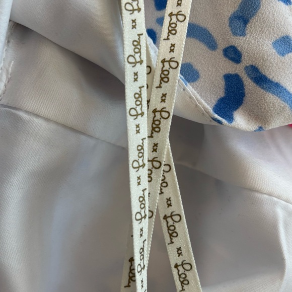 Lilly Pulitzer Sandra Blue and White Jumpsuit Romper, Size 6 - Picture 9 of 9